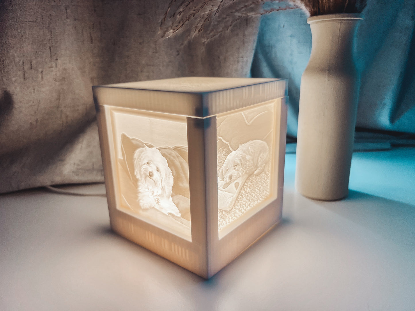 Custom Picture Lamp with 4 Interchangeable Picture Tabs