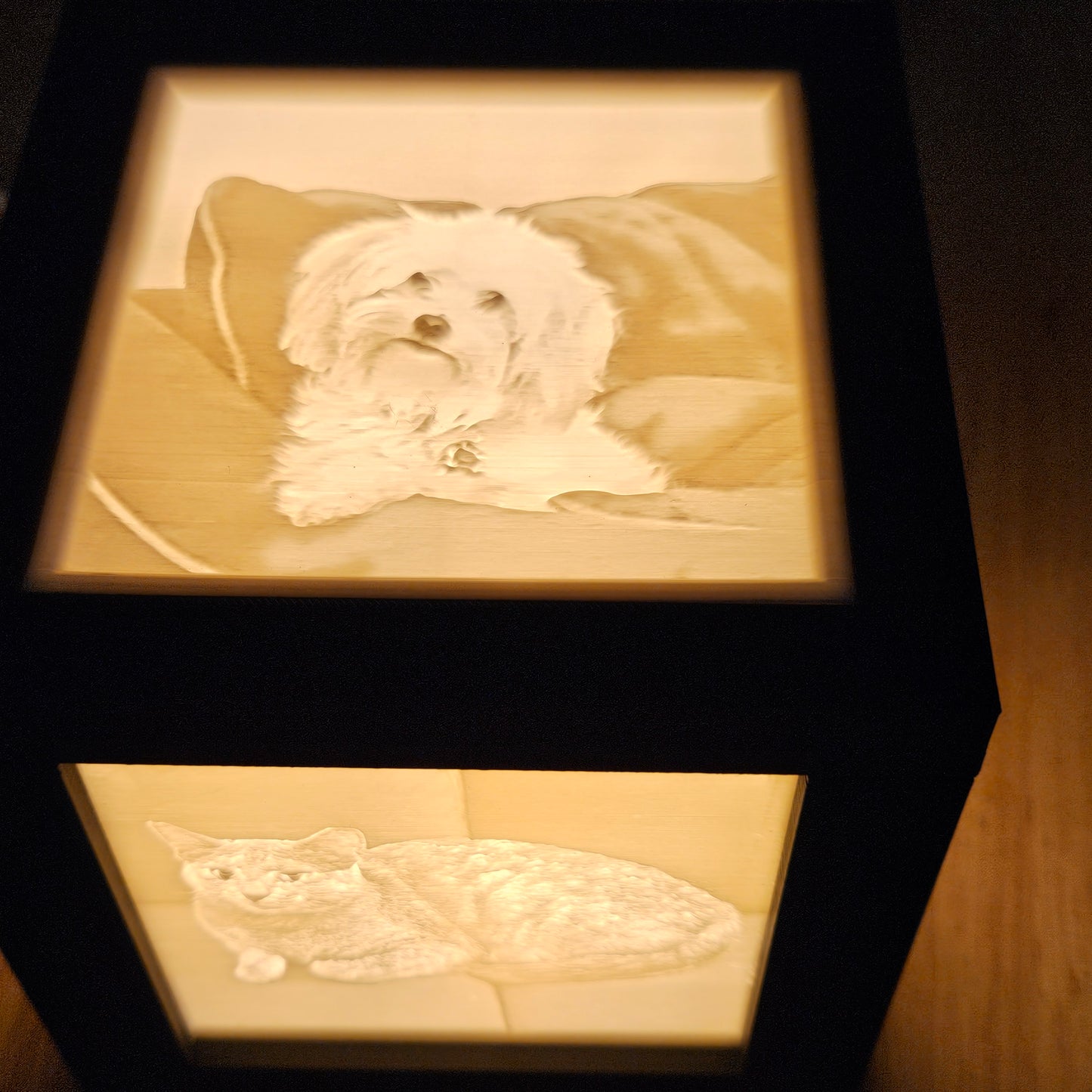 5 sided Custom Picture Lamp with 5 Interchangeable Picture Tabs